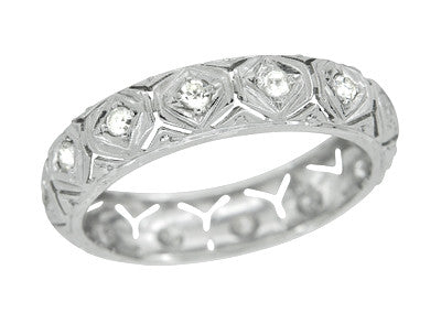 Antique Wedding Band in Platinum - Size 