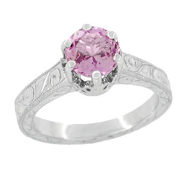 vintage pink sapphire engagement rings