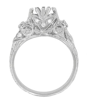 Edwardian Antique Style 1 Carat Filigree Platinum Engagement Ring ...