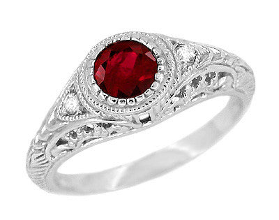 Vintage Ruby Rings - Antique Ruby Ring 