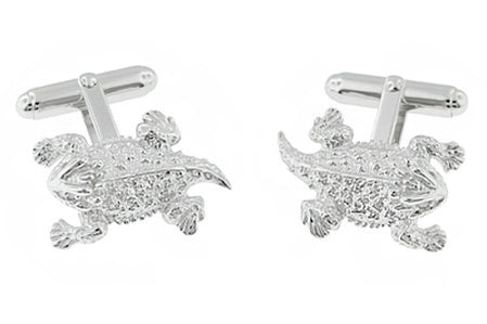 Bucking Bronco Cowboy Cufflinks in Sterling Silver — Antique Jewelry Mall