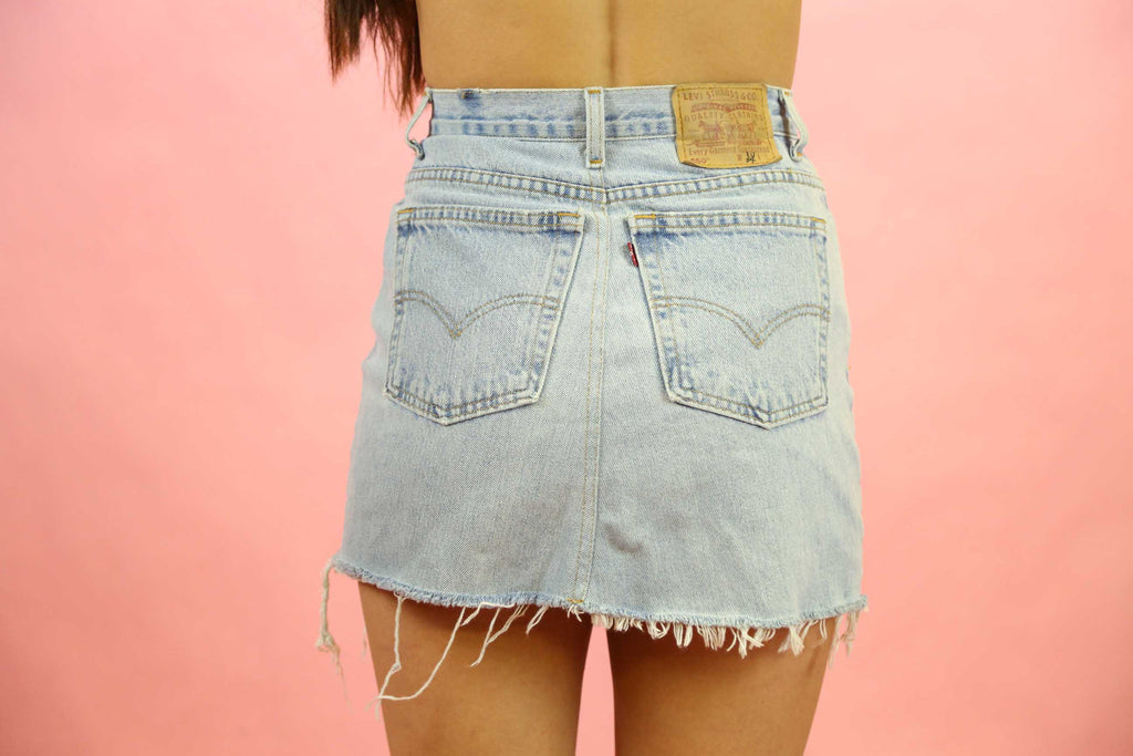 vintage denim skirt