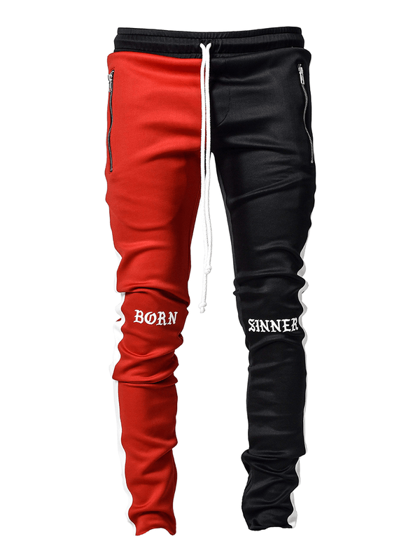 red and black sweats