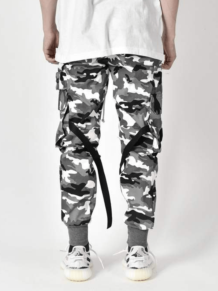 white camo snow pants