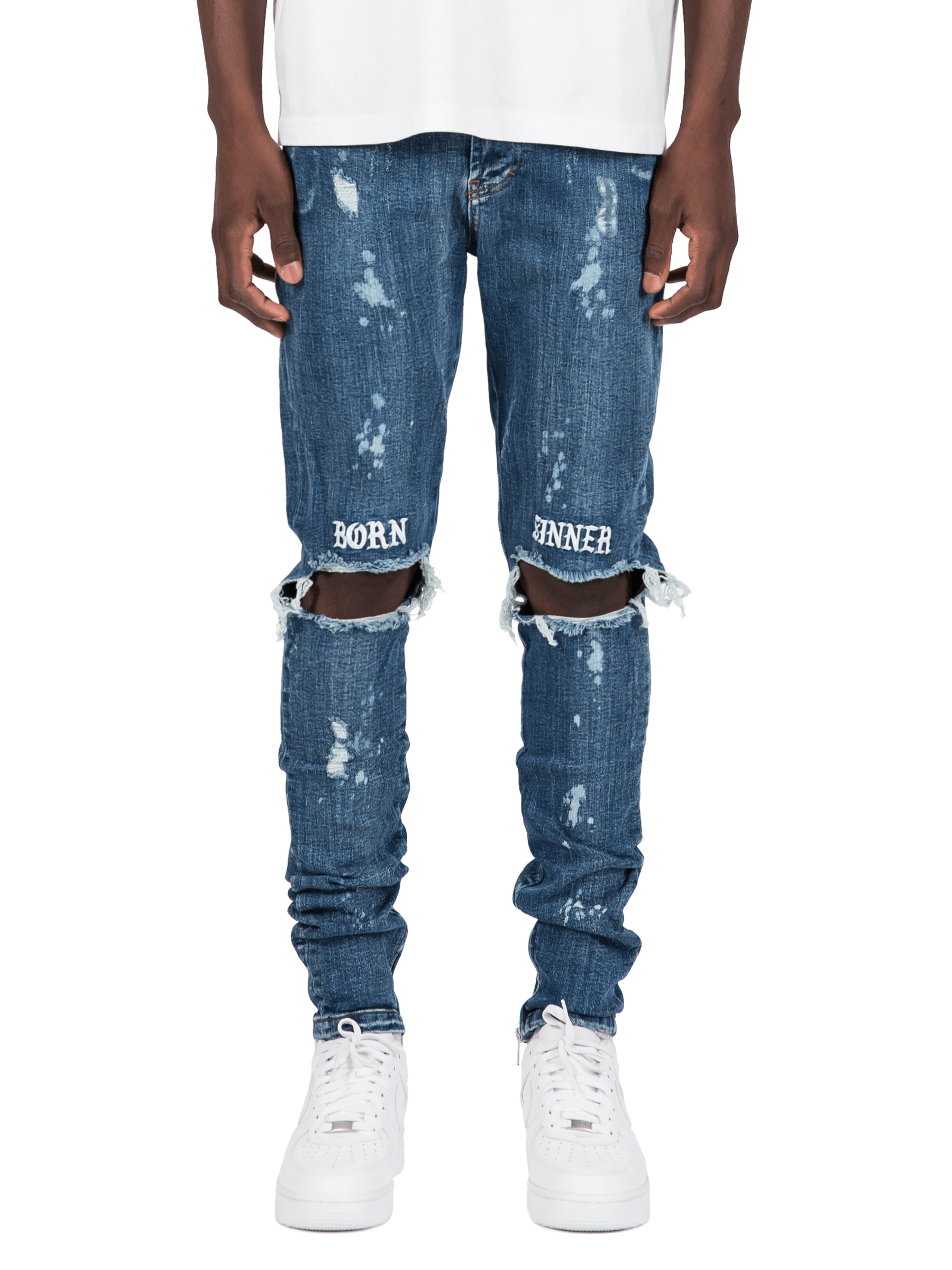 cut up bell bottom jeans