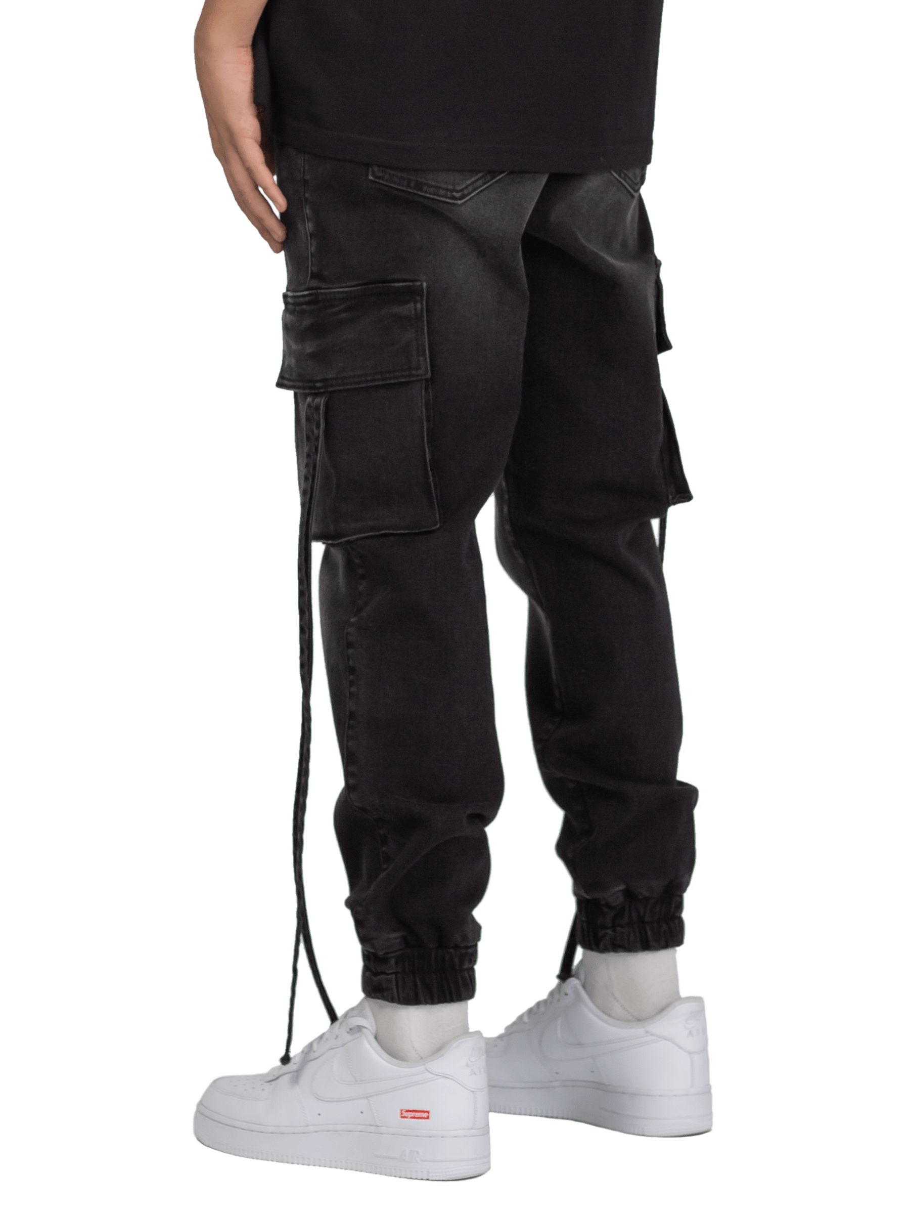 Cargo Jogger Denim - Black – Reputation Studios