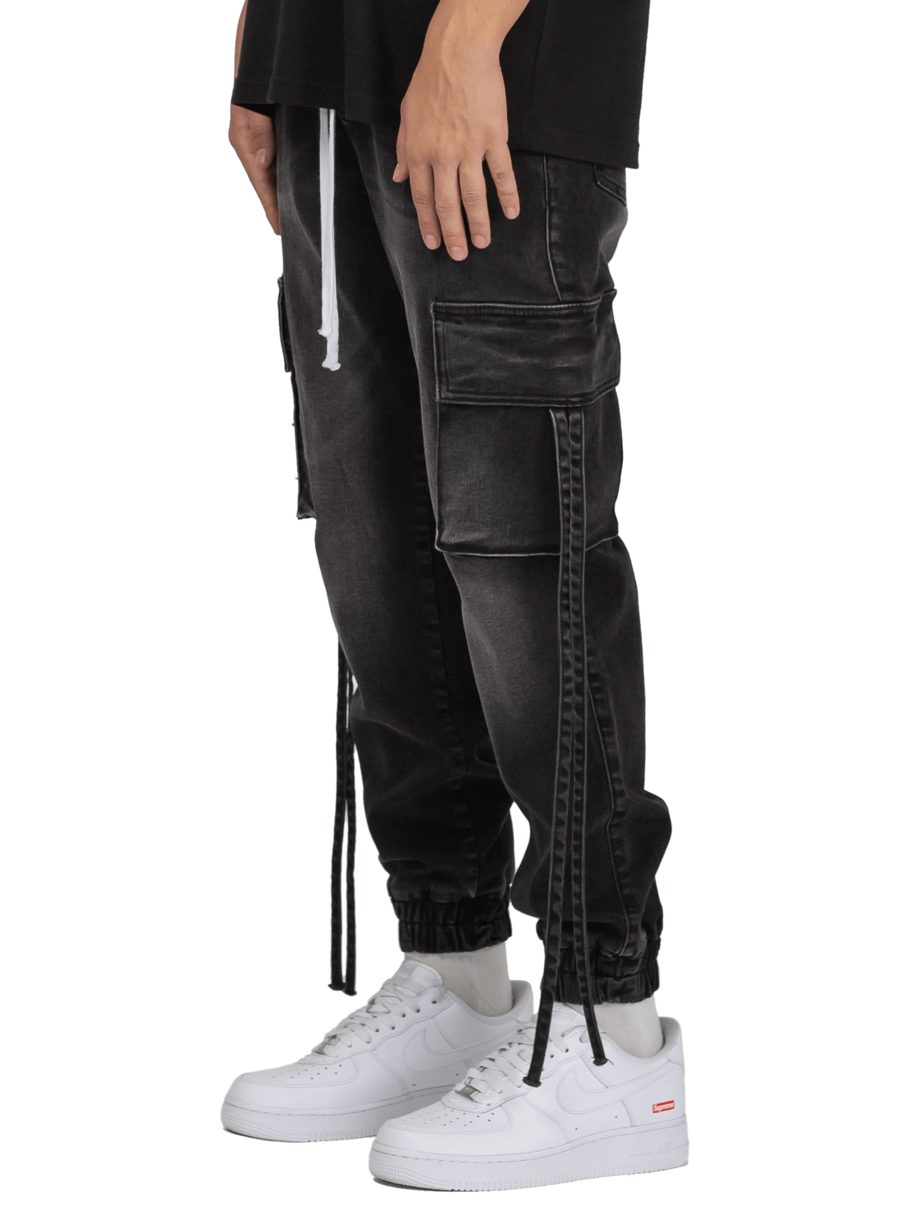 Cargo Jogger Denim - Black – Reputation Studios