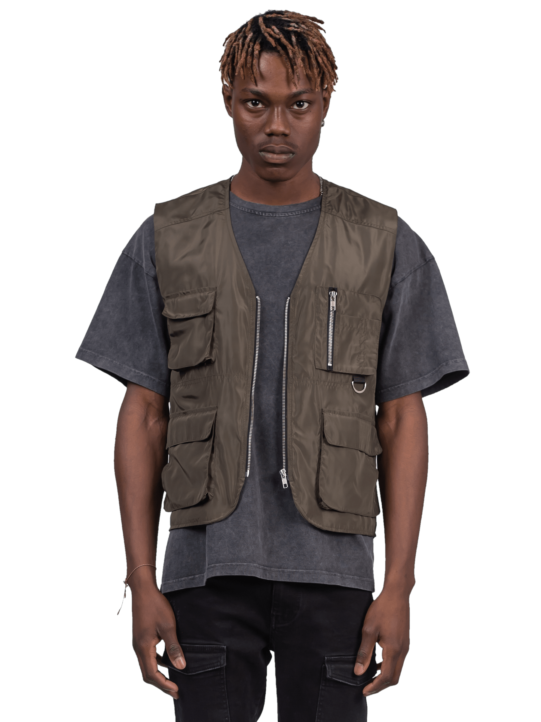 Nylon Utility Vest - Forest – Reputation Studios