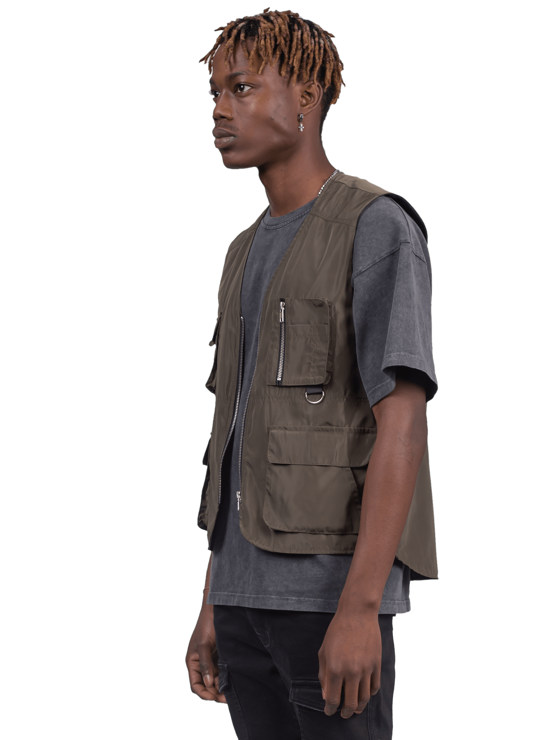 Nylon Utility Vest - Forest – Reputation Studios