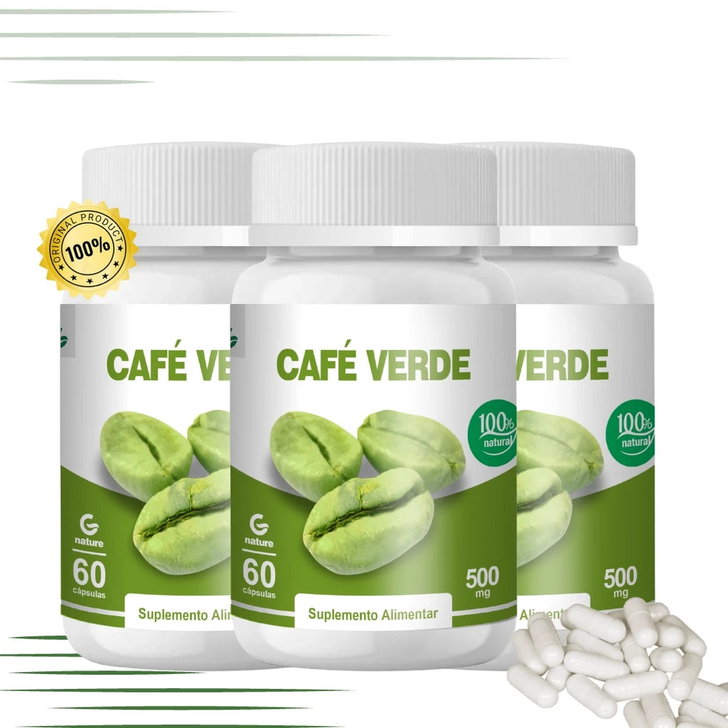 KIT 3 CAFÉ VERDE 100% NATURAL 60 CÁPSULAS 1
