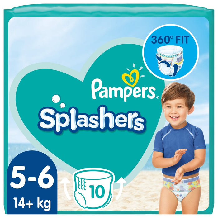 Pampers Splashers Swim Nappies Size 5-6 (14+kg) 10 per pack | British ...