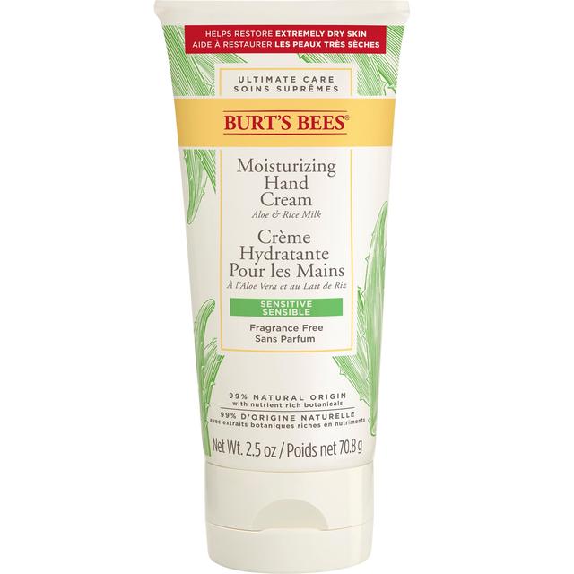 Burt's Bees Ultimate Care Healing Hand Cream & Rice Milk Sensitive 70.8g | British Online