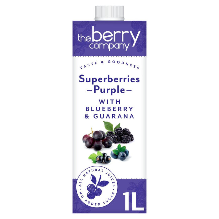 The Berry Co. Superberries Purple & Guarana Juice 1L | British Online