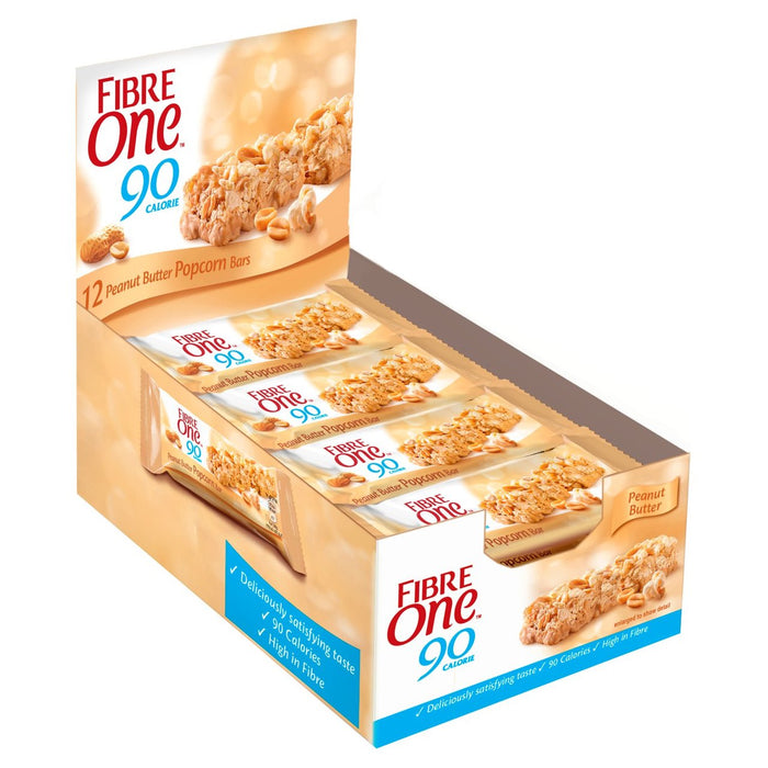 Fibre One 90 Calorie Peanut Butter Popcorn Bars 12 x 21g British Online