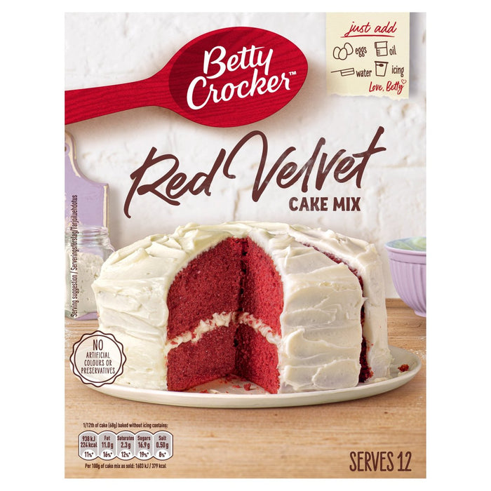 Betty Crocker Mezcla de Pastel de Chocolate Terciopelo Rojo 450g | British  Online