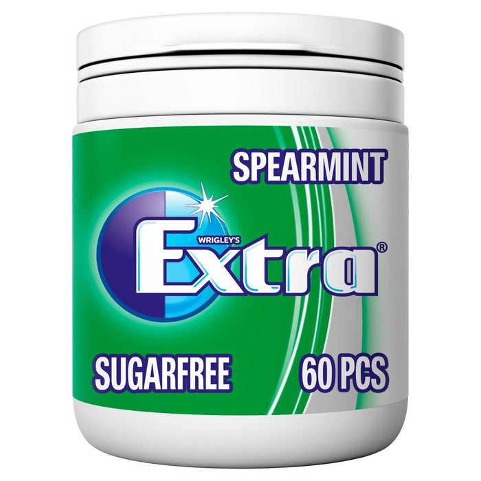 Wrigleys Extra Spearmint Chewing Gum Sugar Free Bottle 60 Per Pack British Online