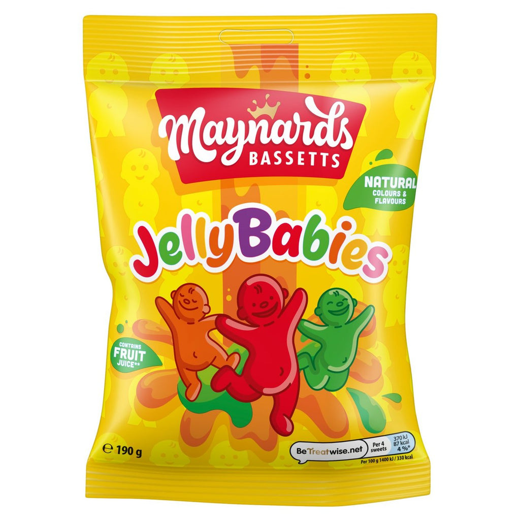 Maynards Bassetts Jelly Babies Sweets Bag 190g | British Online