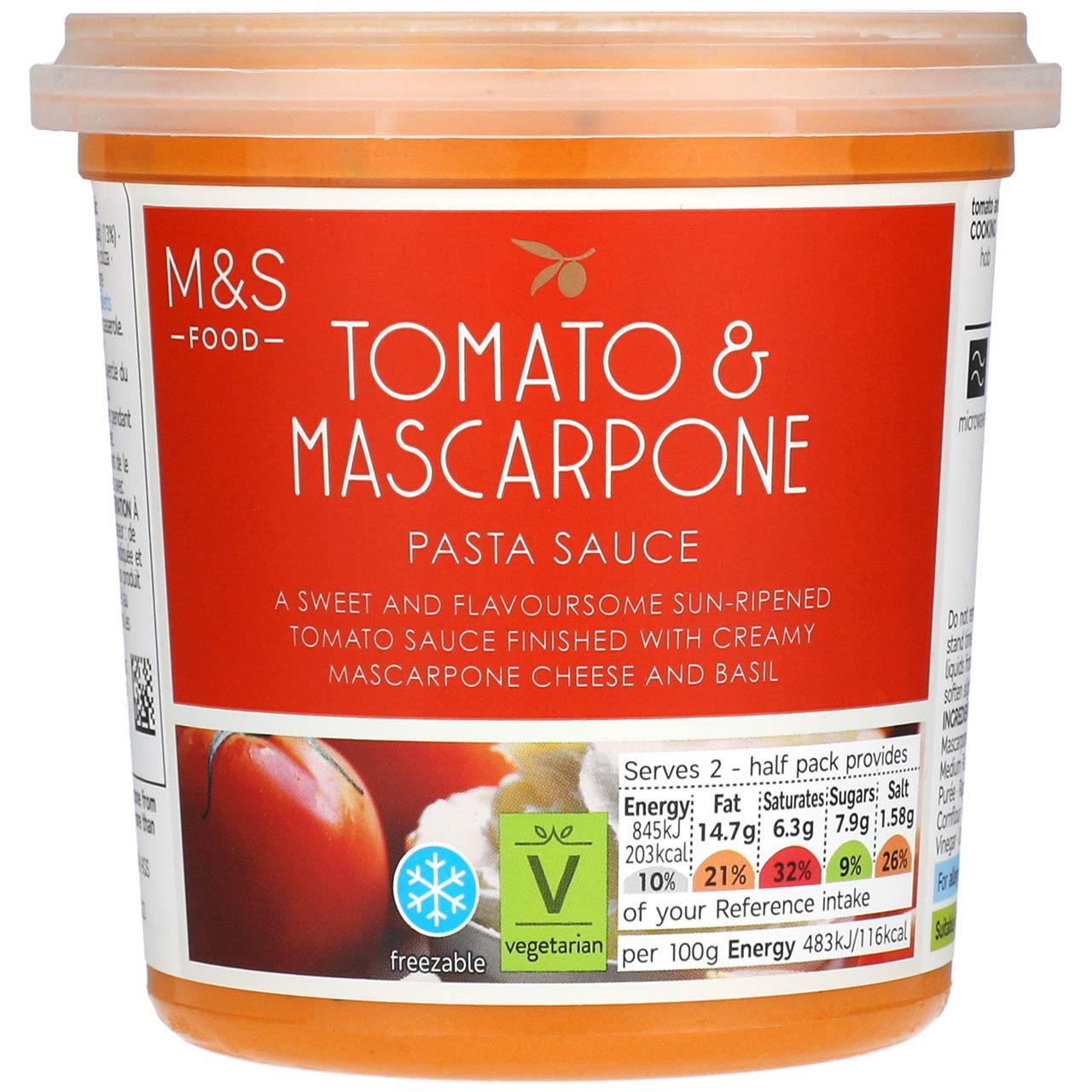 M&S Tomato & Mascarpone Sauce 350g | British Online | British Essentials