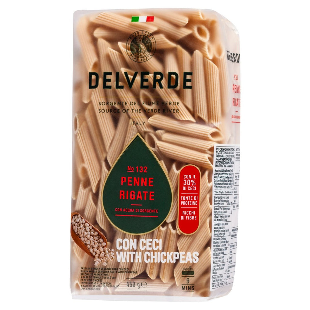 Delverde Wheat with Chickpea Penne 450g | British Online