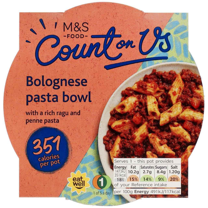 M&S Balanced For You Bolognese Pasta Bowl 300g | British Online