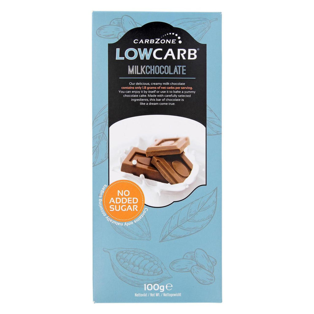 Carbzone Low Carb Milk Chocolate 100g | British Online