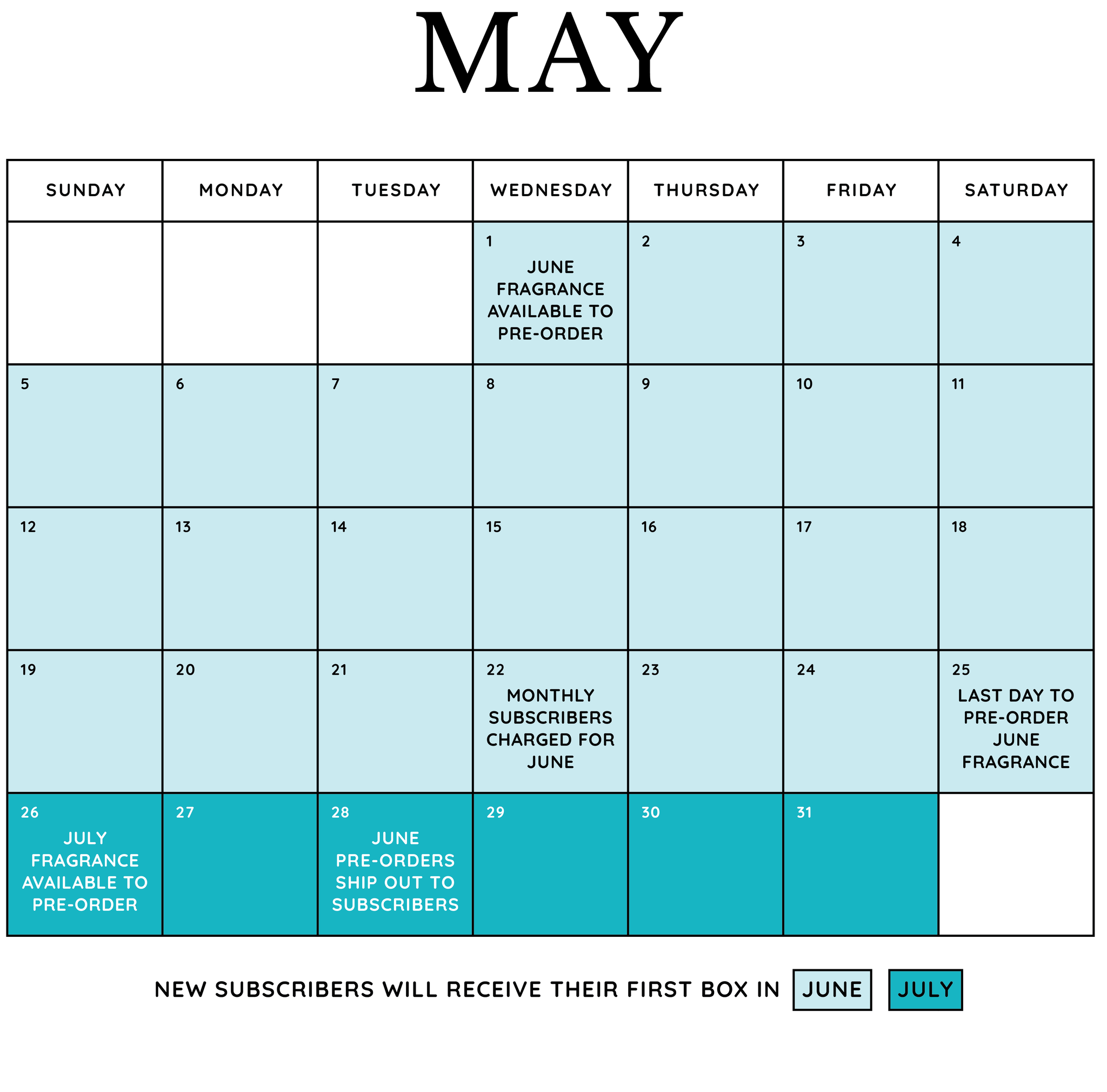 May subscription calendar