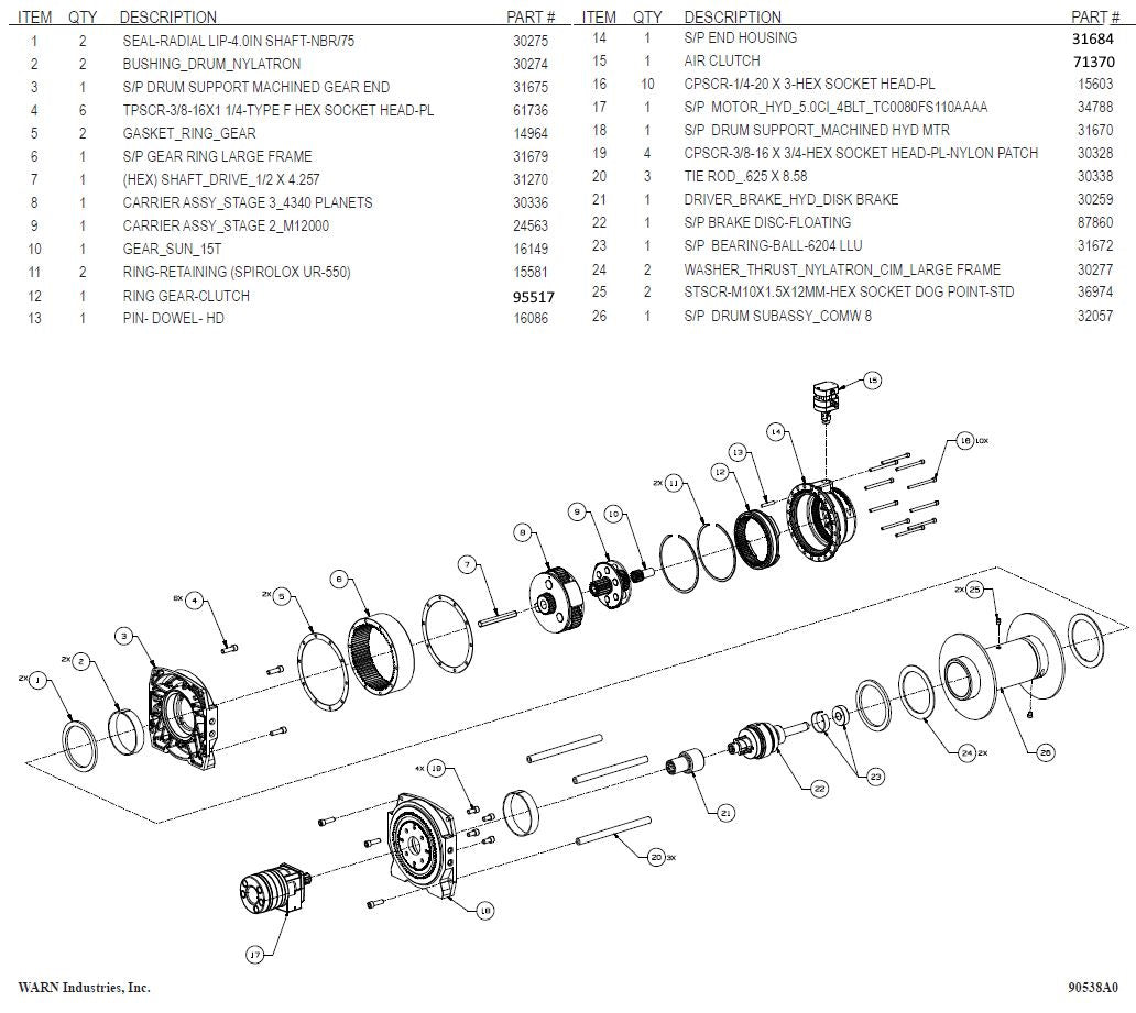 WARN 90560 parts