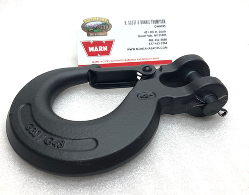 WARN 98482 Winch Hook, 1/2 Clevis type w/Latch for Winches up to