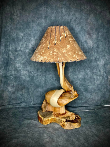 custom made wood table lamp