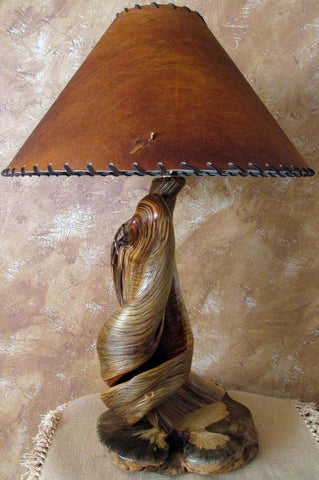 handmade juniper table lamp
