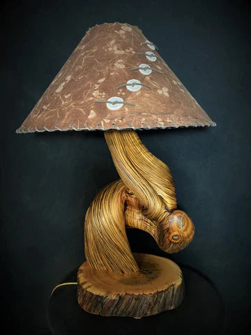 handmade juniper table lamp