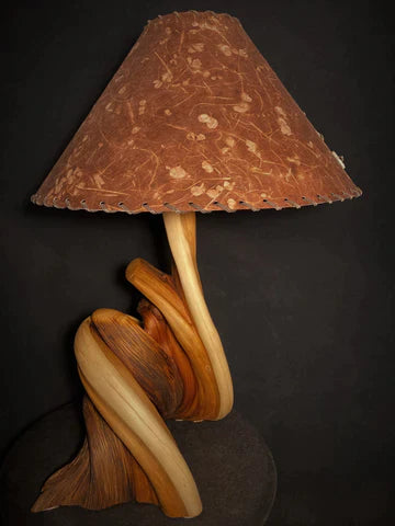 free standing wood table lamp