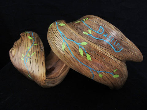 Stone Inlay Wood Art Rocky Mountain Twist