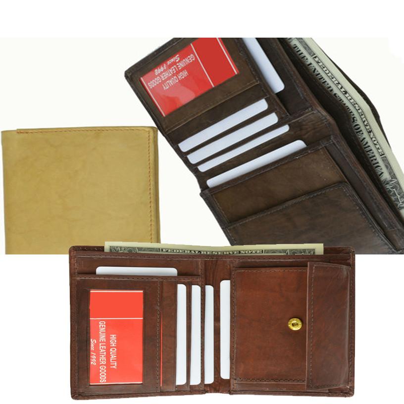 Genuine Leather Folding Wallet