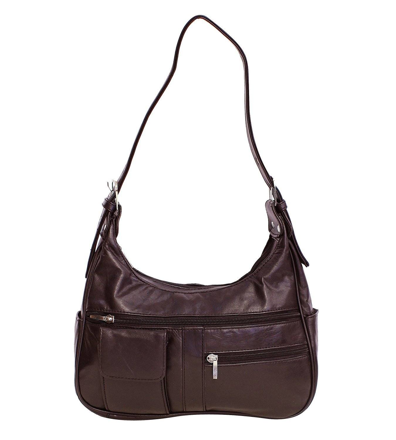 Soft Genuine Leather Shoulder Hobo Style Bag