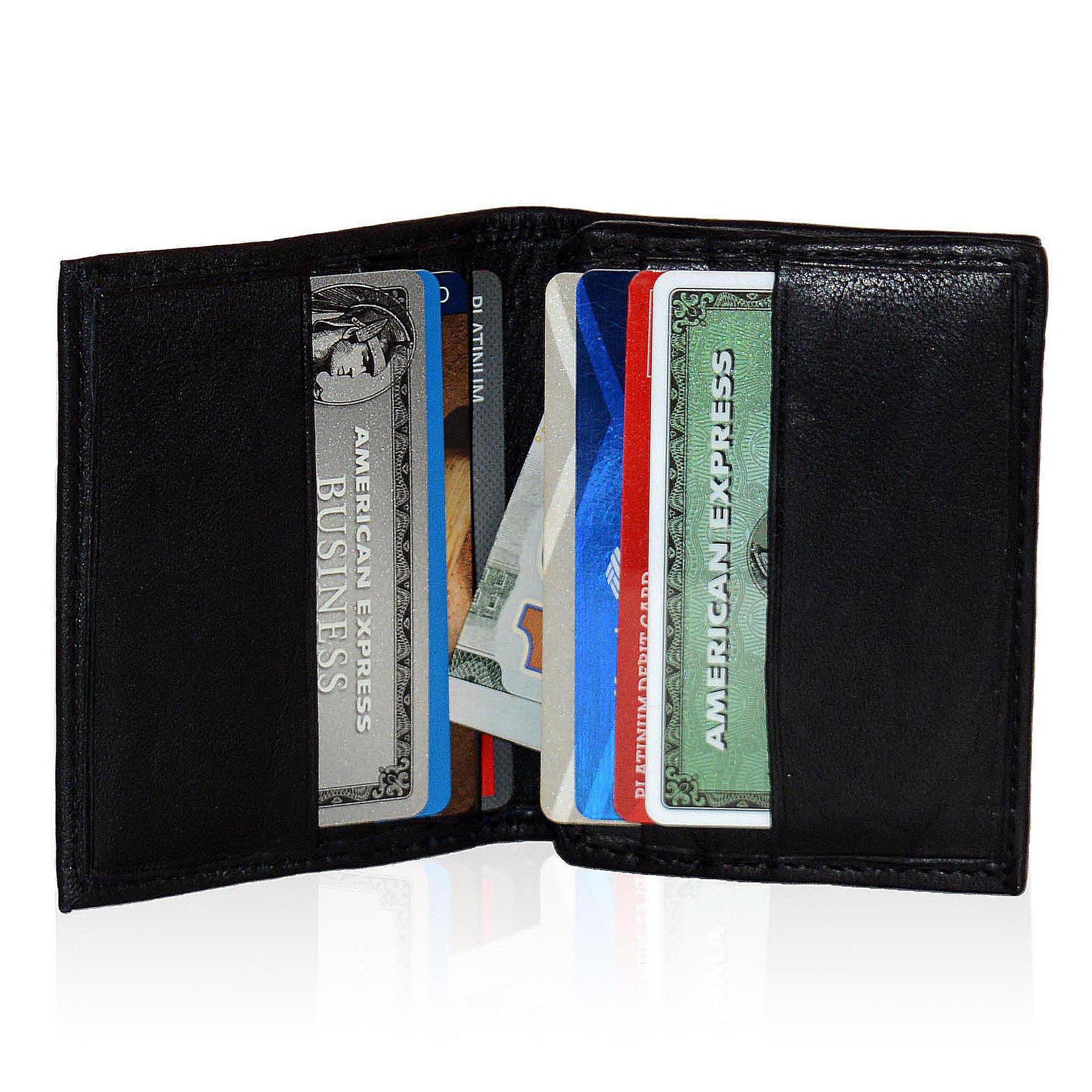 Compact Multi-Card Bifold Wallet for Men - Brown