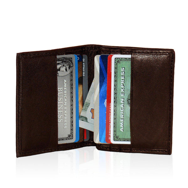 Compact Multi-Card Bifold Wallet for Men - Black ...
