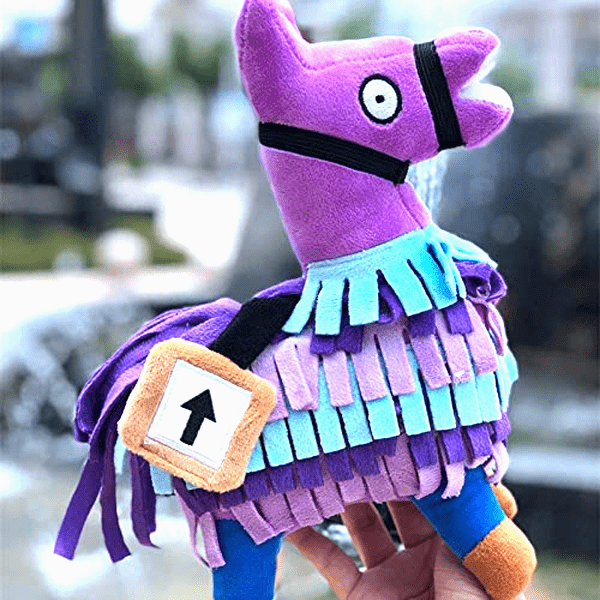 purple stuffed llama