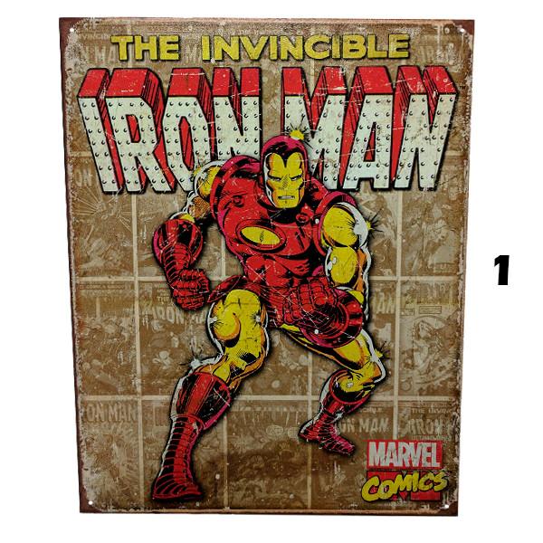 Retro "The Invincible Iron Man" Vintage Collectible Metal Wall Decor