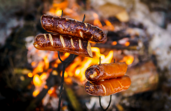 Grilled sausages