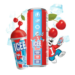 JSTWRK Energy Drink Cherry ICEE Flavor Slushie Campus Protein