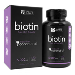 Sports Research Biotin Supplement for Hair Skin and Nails