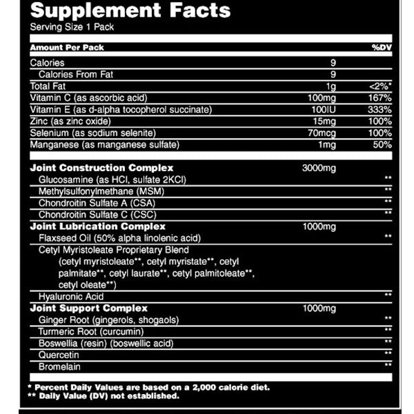 Universal Animal Flex Nutrition Facts