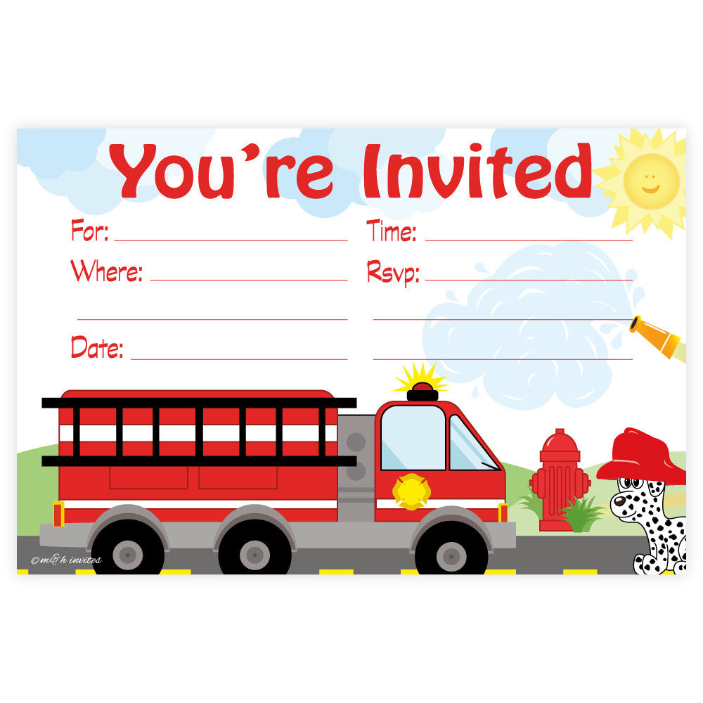 fire-truck-birthday-invitations
