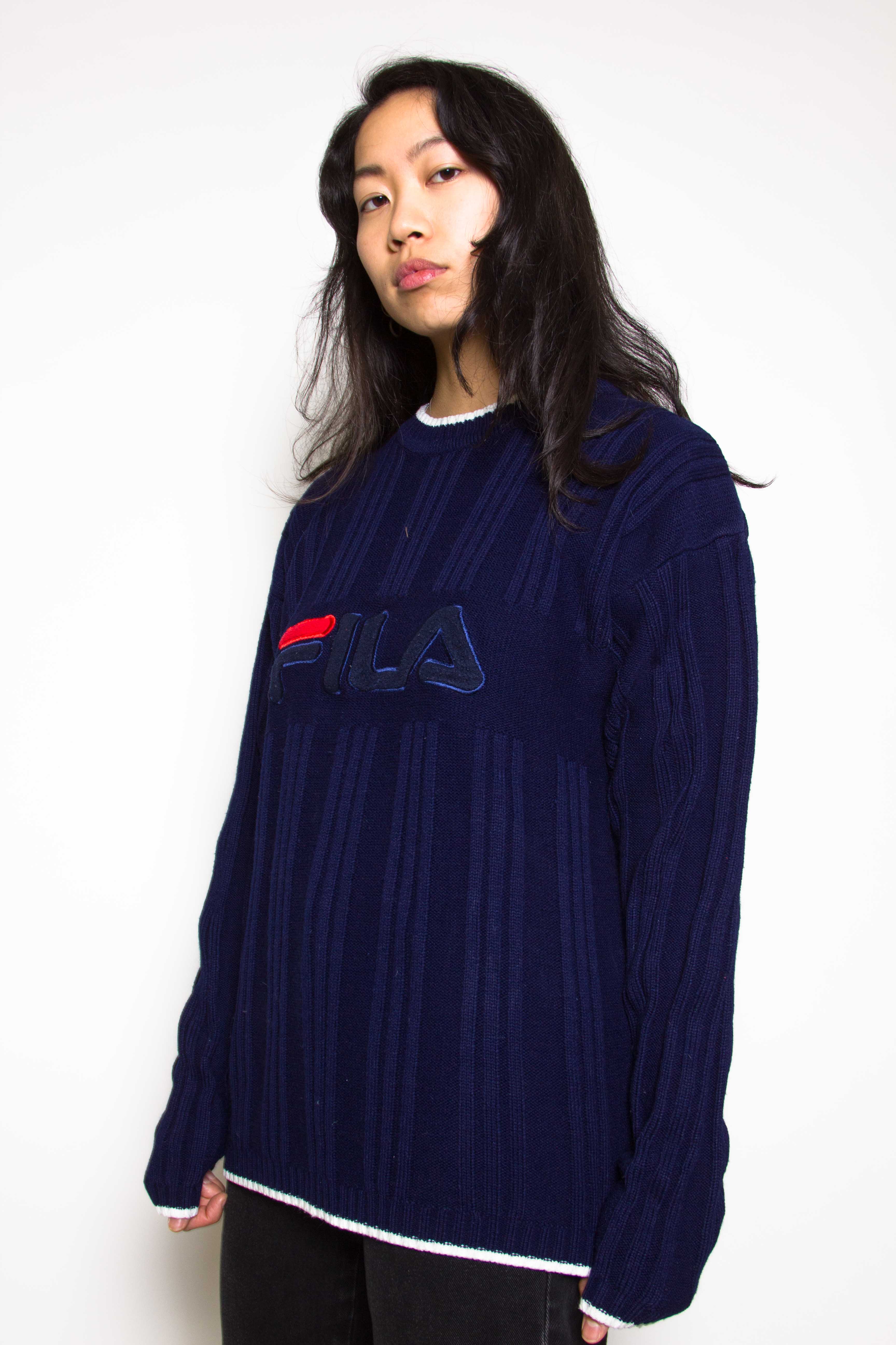 navy fila jumper