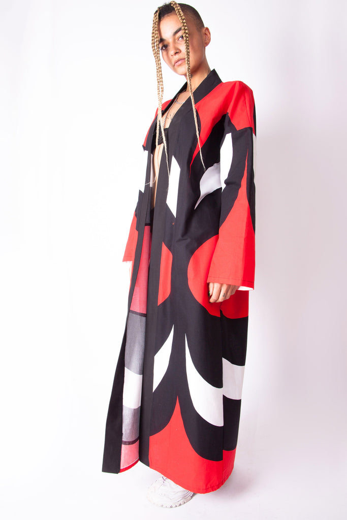 Vintage Reworked Marimekko Kimono-Style Jacket – Not Too Sweet