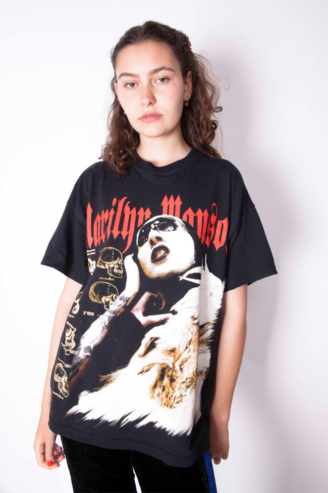 1990s Marilyn Manson Band Print T-shirt Tシャツ