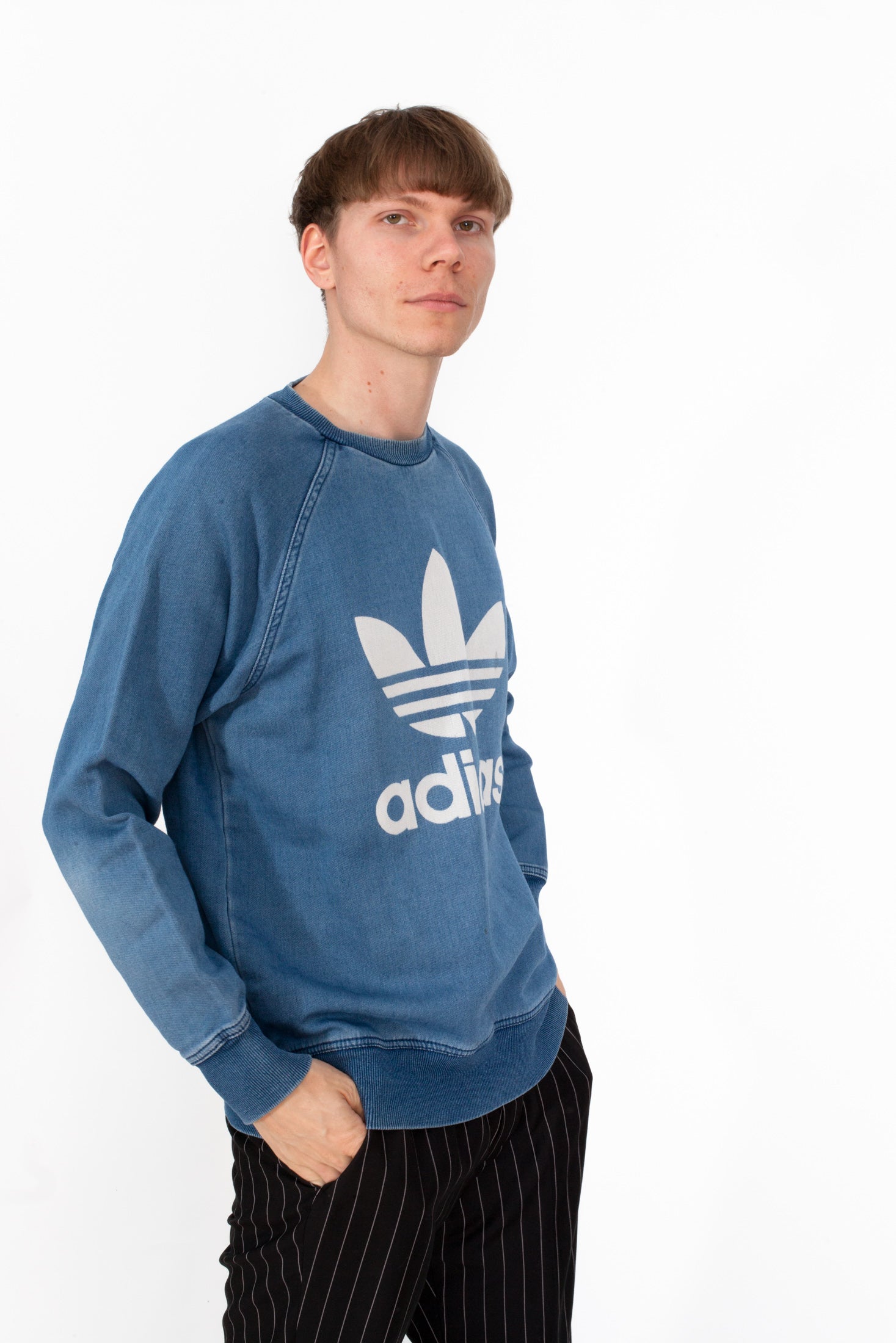 adidas denim sweatshirt