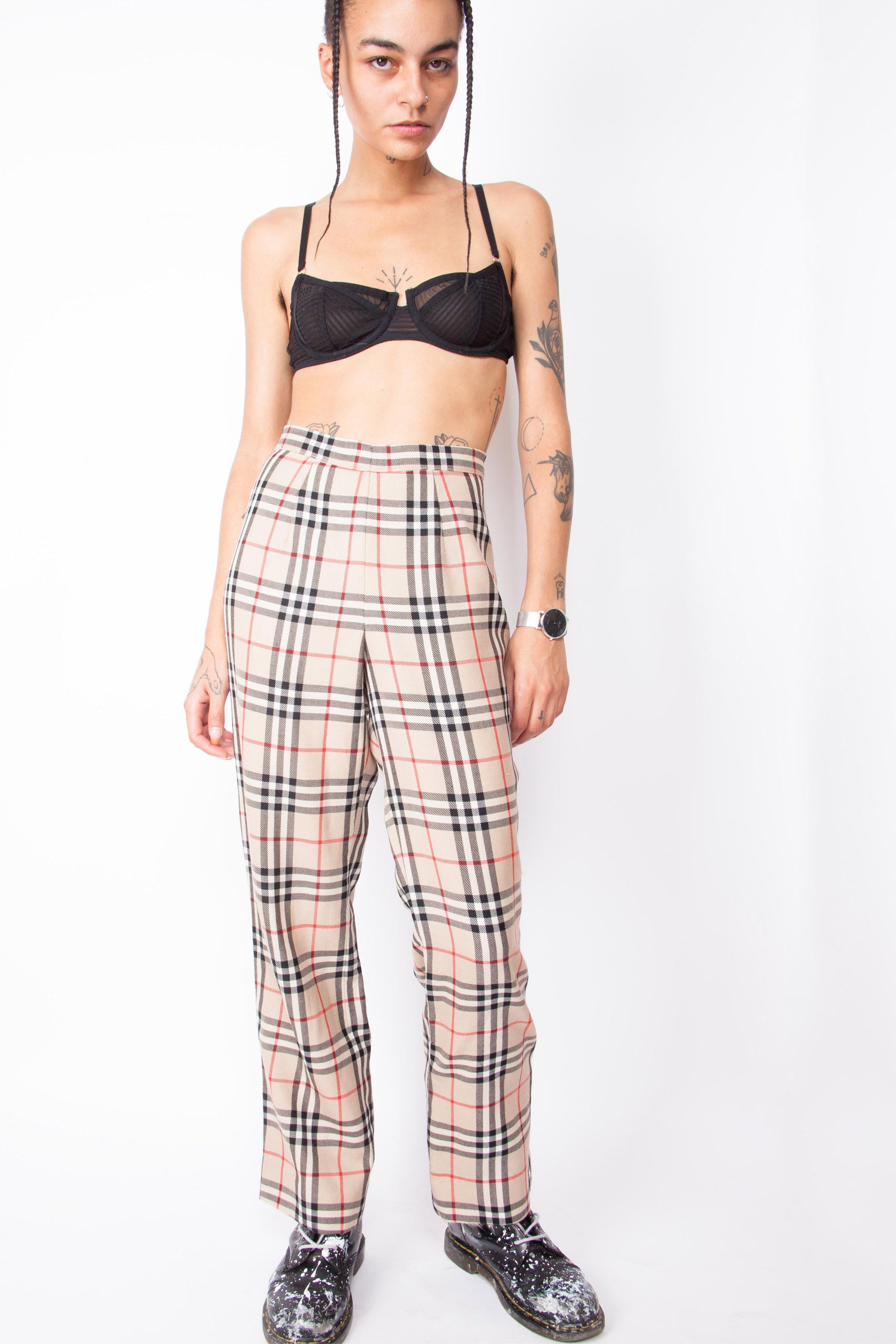 Casual trousers Burberry  Vintage Check trousers  8022545