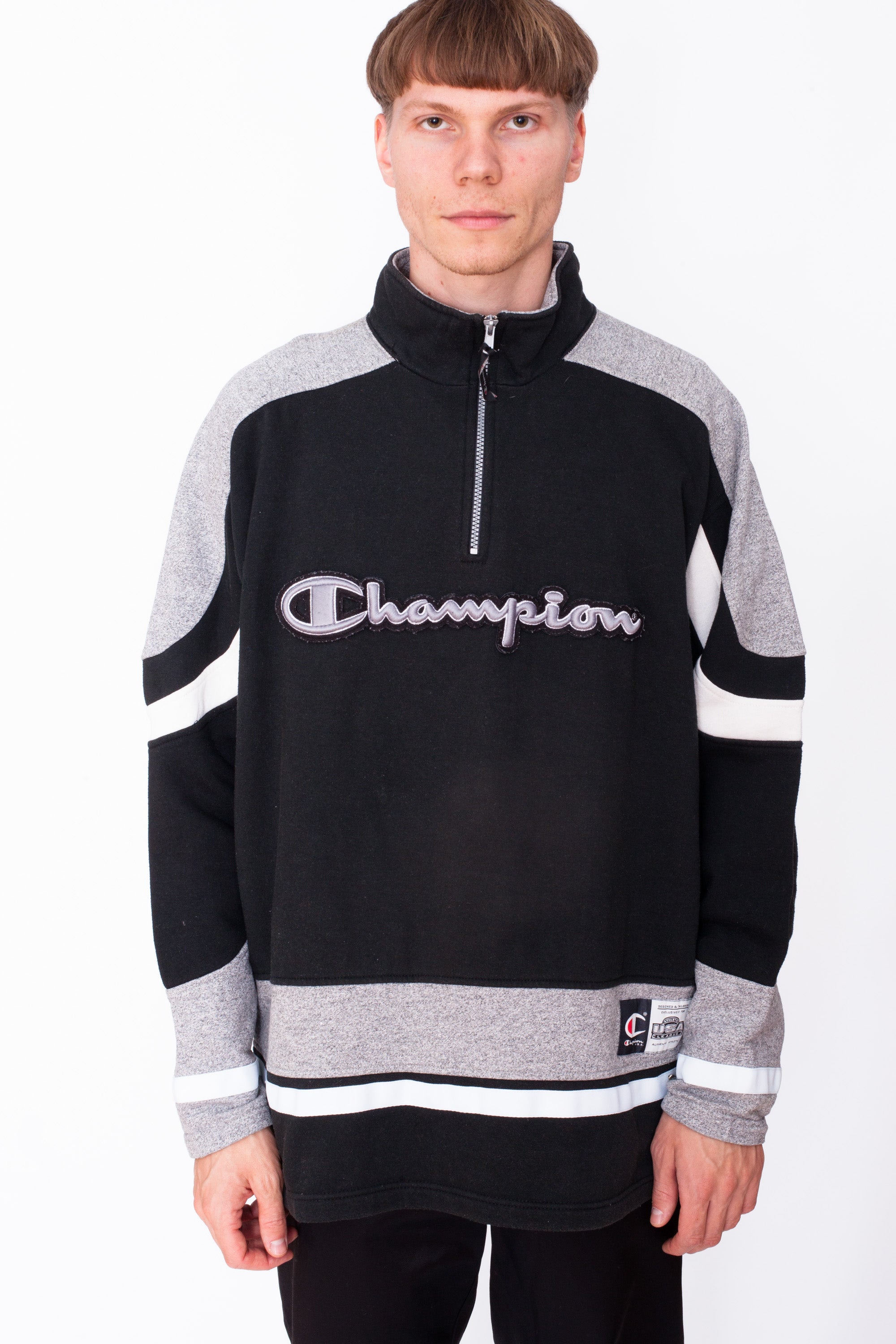 champion reverse weave crew all over logo